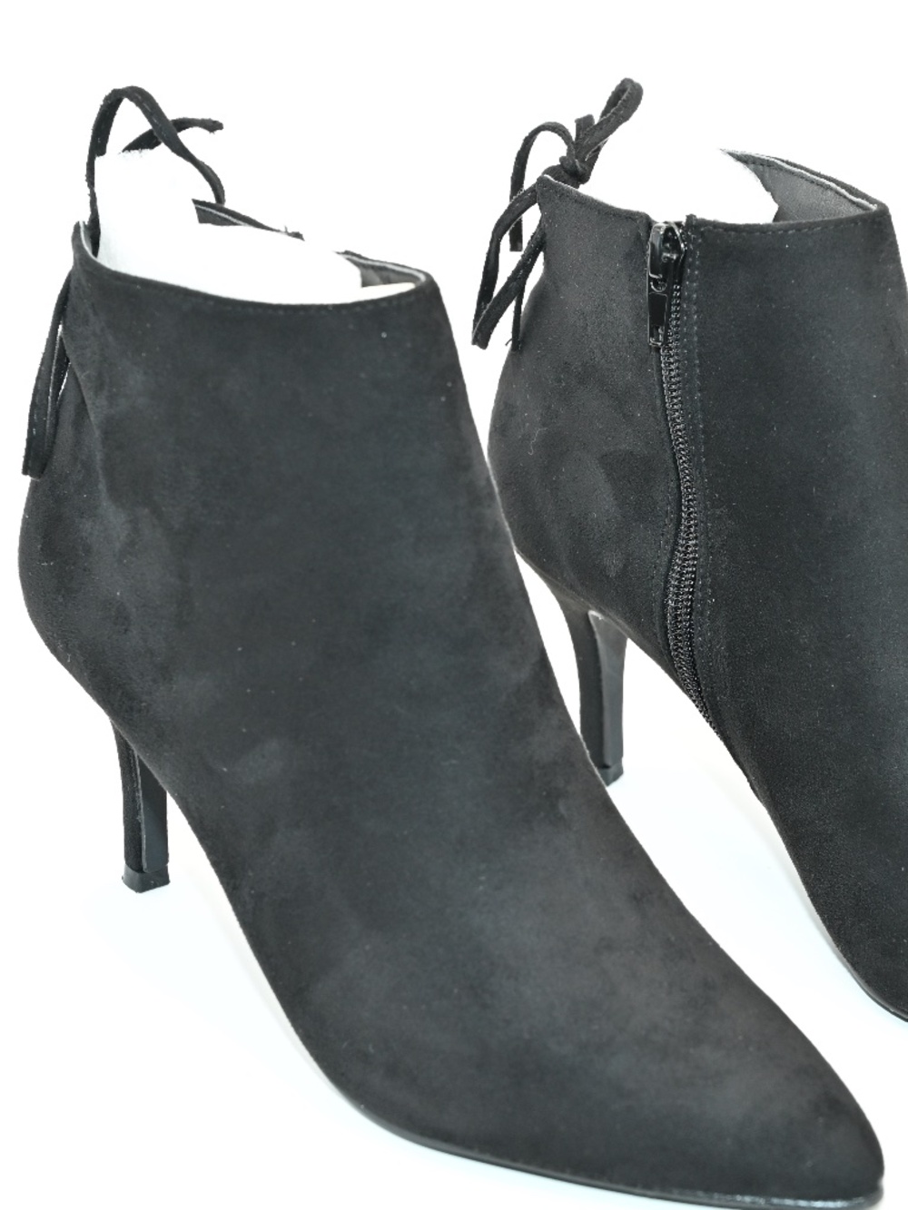 POINTED TOE STRAPPY ANKLE BOOTIE BLACK